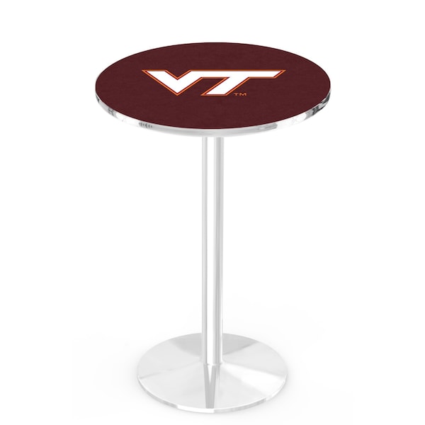 42" Chrome Virginia Tech Pub Table